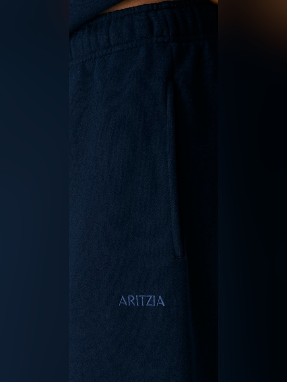 Aritzia Navy Relaxed Track Pants - Picture 4 of 7